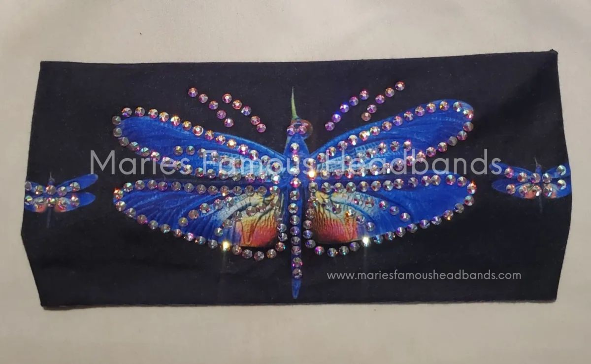 Marie's Dragonfly Blue Handcrafted Headband