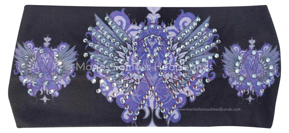 Marie's Purple Ribbons Handcrafted Headband